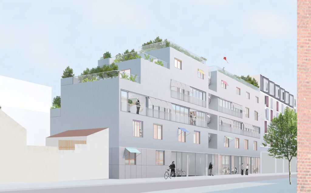 L’acquisition de 3 logements dans le cadre d’un projet d’habitat participatif de 13 logements porté par le promoteur CPA-CPS (acquisition en Vefa) va permettre au Samu Social de Paris d’héberger des femmes isolées avec enfants dans la continuité du centre d’hébergement d’urgence des Sorins, livré en mai par Caritas Habitat à quelques minutes à pieds du projet.